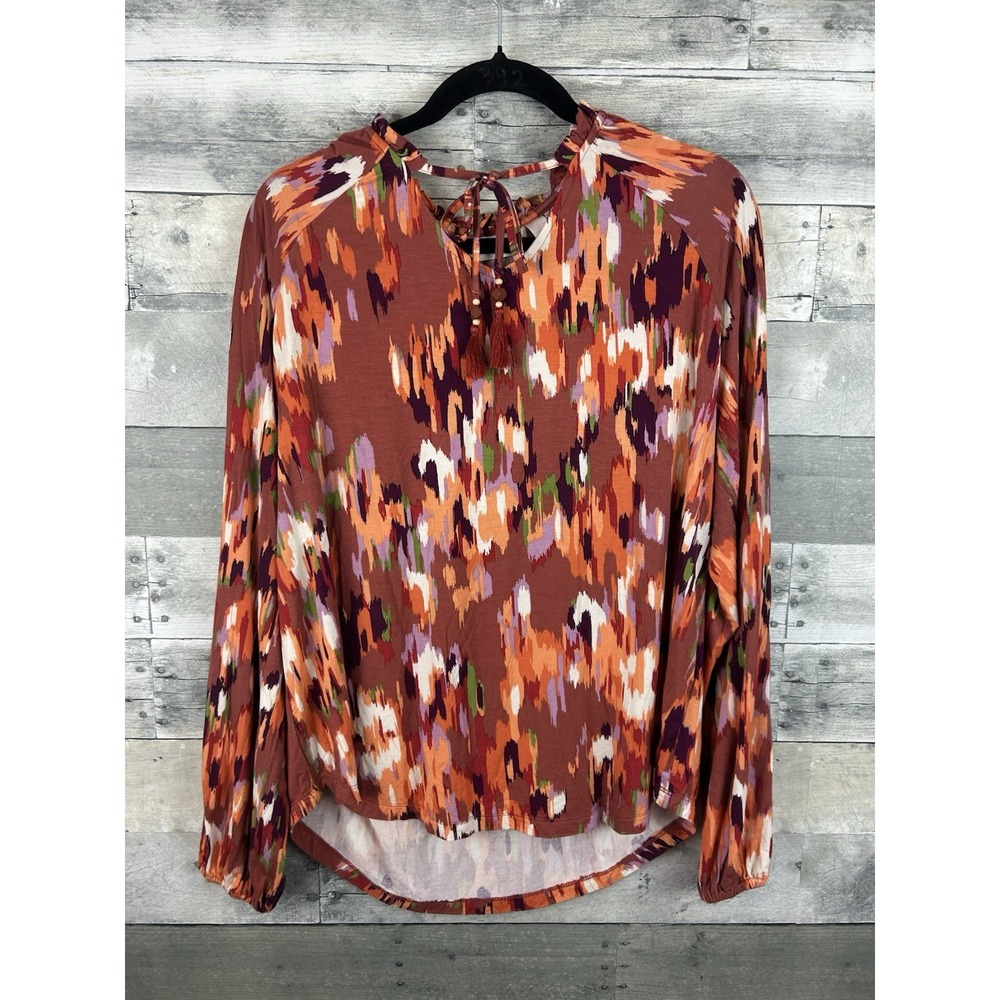 Belle By Kim Gravel Large Long Sleeve Blouse